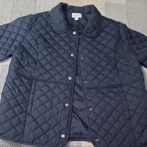 NWOT Croft & Barrow Women's L Navy Quilted Puffer Jacket